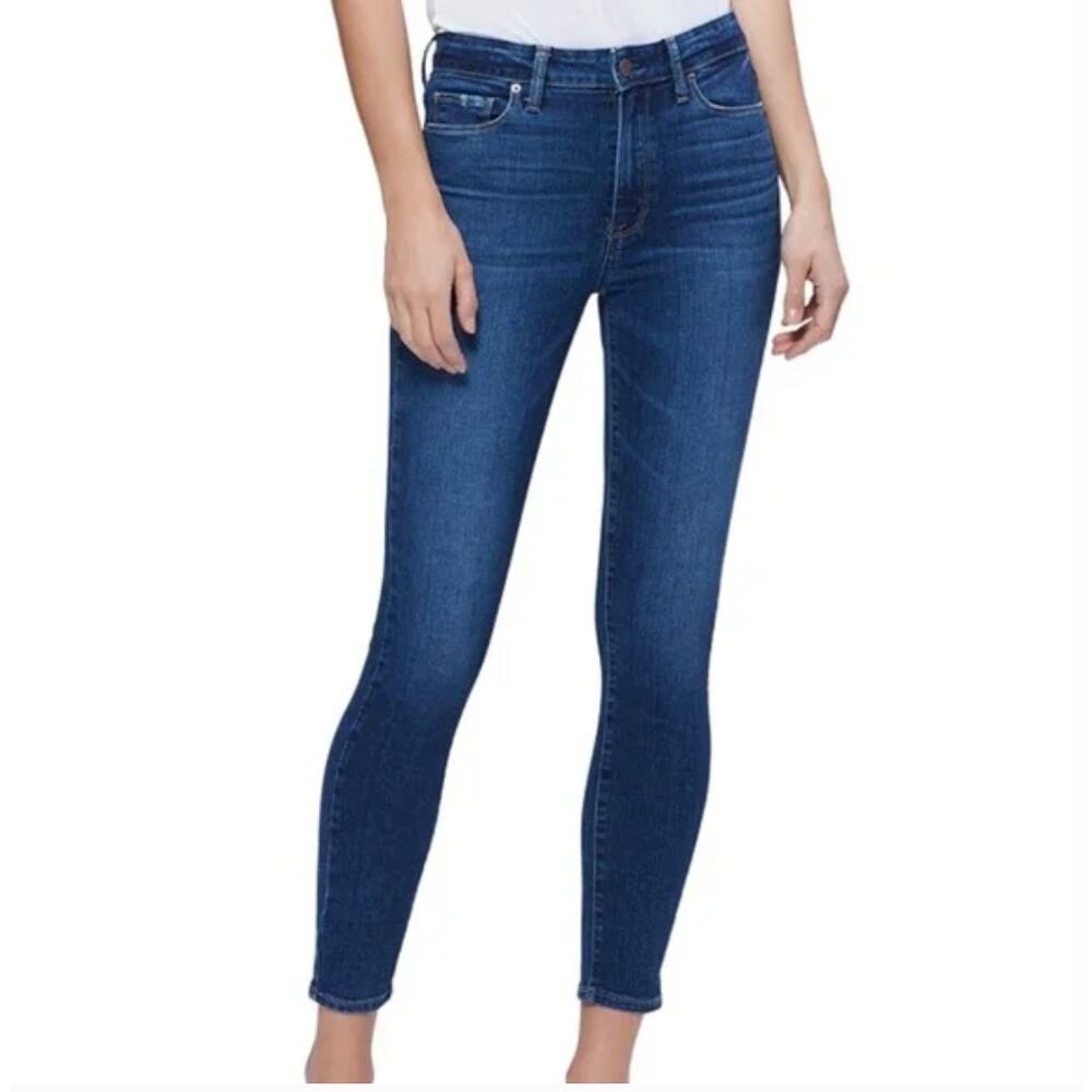 PAIGE Hoxton Ankle Dark Wash Jeans FOREVER Wash Skinny Womens Size 27 High Rise